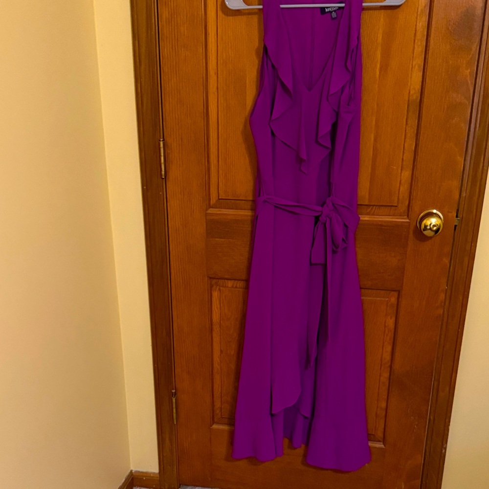 Kensie Asymmetrical Dress in Rich Purple